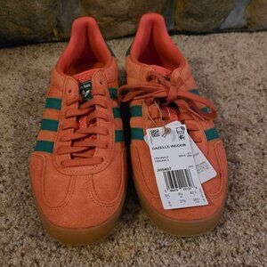 NEW in Box Adidas Gazelle Indoor Shoes Scarlett and Court Green Size 9